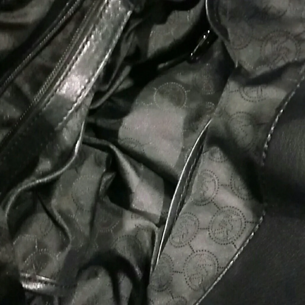 Michael Kors Black Satchel with Gold Hardware